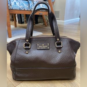 KATE SPADE Brown Leather Satchel Purse Handbag